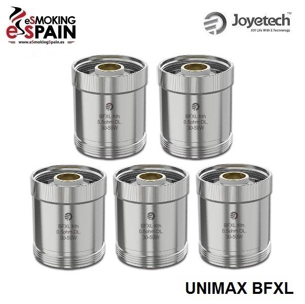 5x Resistencias Joyetech Unimax BFXL Kth 0.5ohm DL. (JOYE023)