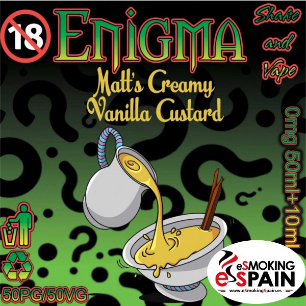 Enigma Eliquid Matts Creamy Vanilla Custard 50ml