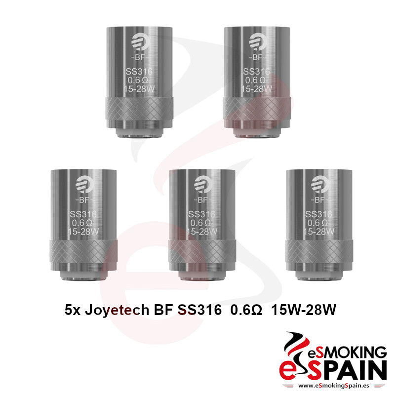 5x Resistencia Joyetech BF SS316 0,60 Ohm Cubis / Aio (JOYE002)