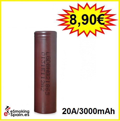 Bateria 18650 LG HG2 20A 3000mAh