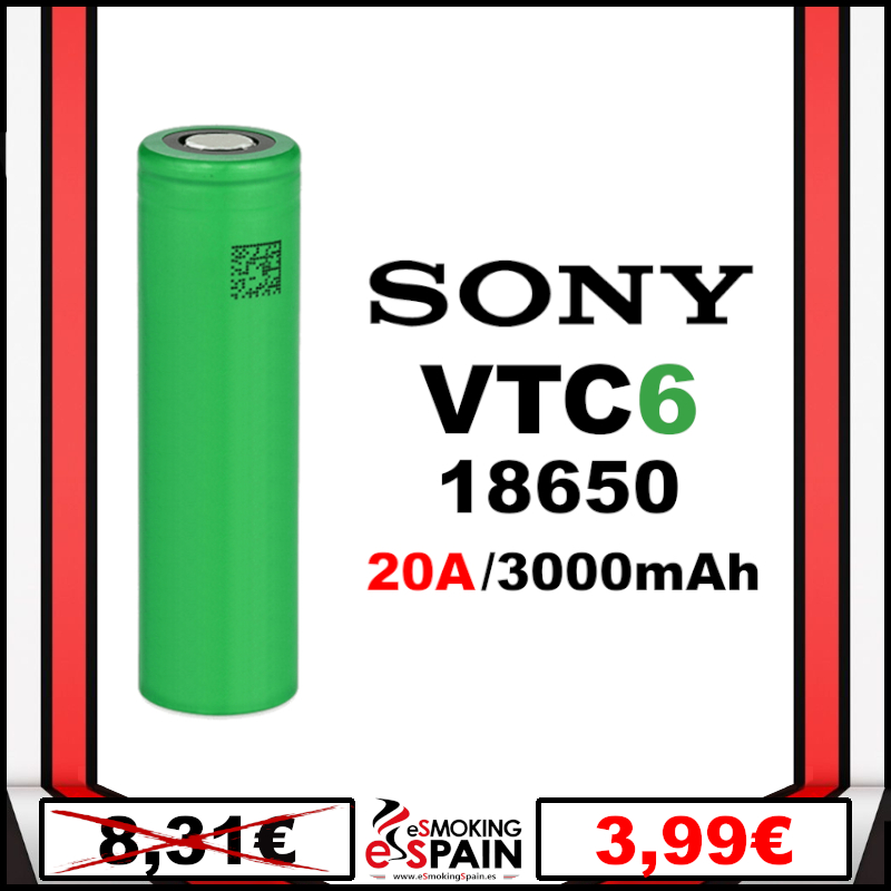 Bateria Sony Murata VTC6 18650 3000mAh 20A