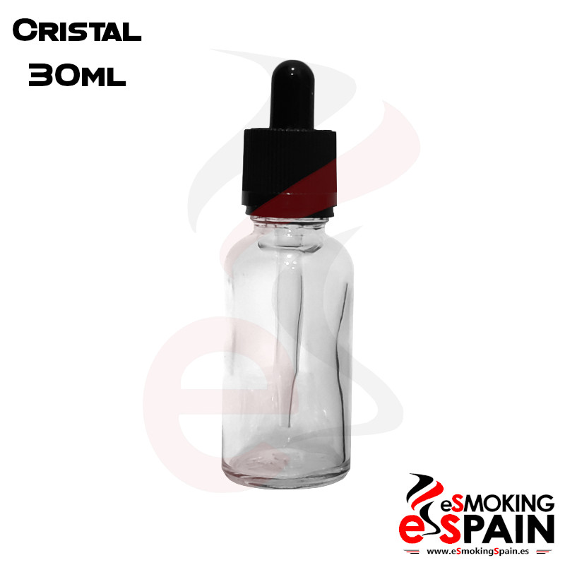 Bote Cristal Transparente 30ml con cuentagotas