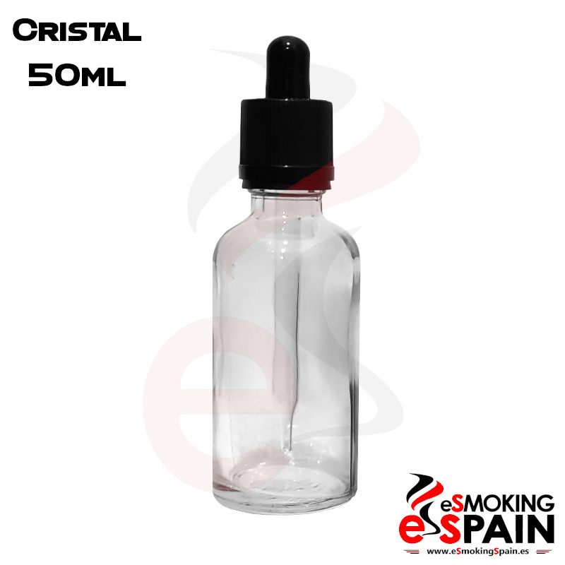 Bote Cristal Transparente 50ml con cuentagotas