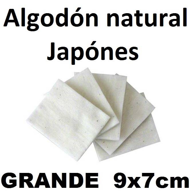 Algodón natural Japónes facial GRANDE 9x7cm