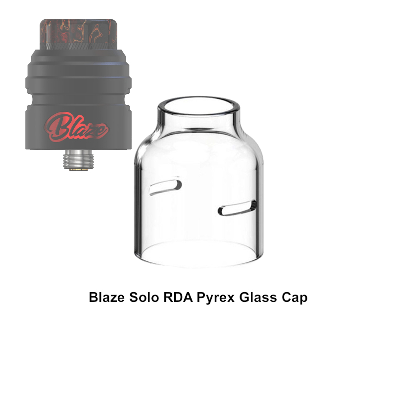 Blaze Solo RDA Pyrex Glass Cap Thunderhead Creations