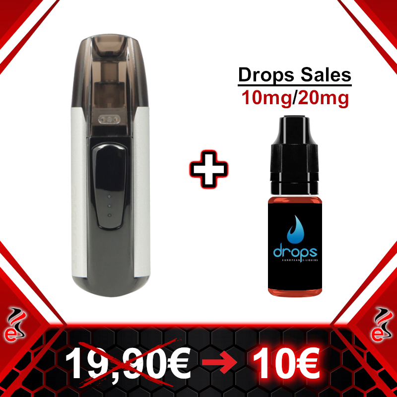 Oferta Pack Justfog Minifit Silver + Drops Sales Nicotina 10ml